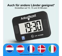 Magnetisch Elektronische Parkscheibe Digital Parkuhr mit Batterie Automatisch