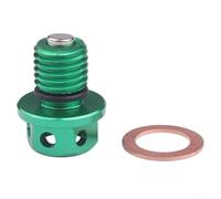 Magnetische Ölablassschraube für Dirt Bikes und ATVs, mit Presspass-Magnet und eloxiertem Aluminium-Körper, um Motorschutt aufzufangen (grün)