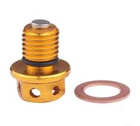 Magnetische Ölablassschraube für Dirt Bikes und ATVs mit Presspass-Power-Magnet und eloxiertem Aluminium-Körper, um Motorschutt aufzufangen (Gold)