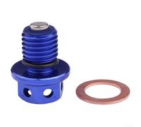 Magnetische Ölablassschraube für Dirt Bikes und ATVs mit Presspass-Power-Magnet und eloxiertem Aluminium-Körper, um Motorschutt aufzufangen (blau)