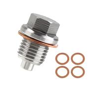 Magnetische Ölablassschraube M14x1,5 mit 5 Kupferdichtungen, Magnetische Ölschraube für Auto Motorrad Boot, Edelstahl Ablassschraube Ölschraube mit Magnet für Motorreinigung Wartung