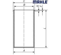 Zylinderbuchse Semi 029 WV 20 00 MAHLE für AUDI VW SEAT FORD SKODA MULTICAR