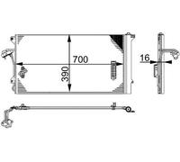MAHLE AC 659 000S Kondensator, Klimaanlage