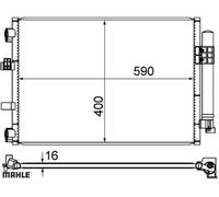 MAHLE AC861000S Kondensator für Klimaanlage Kondensator Klimaanlage für Ford