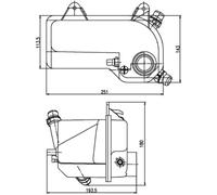 MAHLE Ausgleichsbehälter Kühlmittel CRT 204 000S schwarz – passend für BMW Z3 Roadster, X5