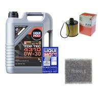 MAHLE Inspektionspaket 5L Liqui Moly Top Tec 4310 0W-30 für Jeep Compass MP