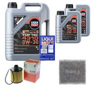 MAHLE Inspektionspaket 7L Liqui Moly Top Tec 4310 0W-30 für Jeep Compass MP
