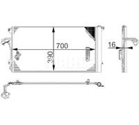 MAHLE Kondensator, Klimaanlage für VW CUPRA AUDI PORSCHE AC 659 000S