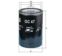 MAHLE OC 47OF Ölfilter Anschraubfilter 76MMu.a. passend für 100 C3 Stufenheck (443/ 444)
