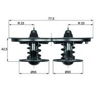 MAHLE TX 32 75D Thermostat, Kühlmittel für SCANIA