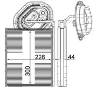MAHLE Verdampfer, Klimaanlage BEHR HELLA SERVICE *** PREMIUM LINE für MERCEDES-BENZ 2228300003 A2228300003 AE 3 000P