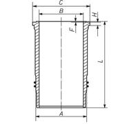 Zylinderlaufbuchse endbearbeitet ohne Laufbuchsenring 037 LW 00102 001 MAHLE