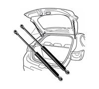 MAJHER Auto Kofferraum Gasfeder Stoßdämpfer für Nissan Qashqai 2016-2023, Heckklappendämpfer Stützstange Hydraulische Dämpfer Heckklappe Stoßdämpfer Ersatz