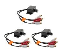 MAJORMENCH 3 Stück Rca Bassregler für Autoradio Verstärker mit Lautstärkeregler Kompakter Drehknopf Fernbedienung für Subwoofer Auto Audio