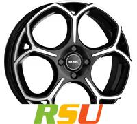 Mak Mak Monza black mirror 7.5x18 ET42 - LK5/108 ML65.1 Alufelge schwarz