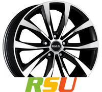 MAK Wolf black mirror 7.5x18" ET43 LK5 98 ML 58.1 Alufelgen 18 Zoll