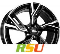 MAM MAM RS5 black front polish 7x16 ET35 - LK5/120 ML72.6 Alufelge schwarz