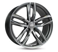 MAM RS3 matt palladium front polish 8x18 ET45 - LK5/114.3 ML72.6 Felge Alu