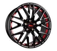 18 Zoll MAM RS4 5x108 ET45 Alufelgen BLACK PAINTED RED INSIDE