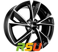 1x MAM WHEELS MAM RS6 black front polished 8.0Jx18 5x108 ET40