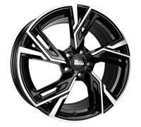 MAM RS5 Black Front Polish Alufelge 18 Zoll ET45 5x112 ML66,5