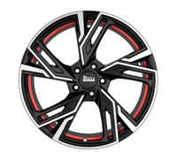 16 Zoll MAM RS5 4x108 ET37 Alufelgen BLACK FRONT POLISH RED INSIDE