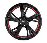 17 Zoll MAM RS5 5x112 ET30 Alufelgen BLACK PAINTED RED INSIDE