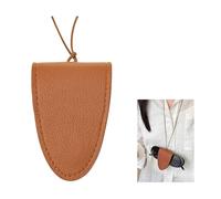 Mandark Auto Sonnenblende Sonnenbrillenhalter Leder Fahrzeug Brillen Aufhänger Mounter Automotive Innenraum Brillenhalter und Ticketkartenclip Zubehör Universal für SUV, LKW, RV (Braun)