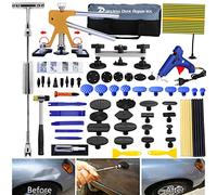 Manelord Car Dellen Reparaturset Dellen Reparatur Auto Ausbeulwerkzeug Einstellbare Breite Golden Lifter, Gleithammer und Metall Brücken Abzieher für Fahrzeug Dellen Entfernen