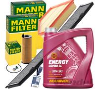 MANN FILTER INSPEKTIONSPAKET+1x5L MANNOL 5W30 passend für BMW 1er E81 3er E90 X1