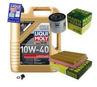 MANN-FILTER Inspektionspaket 5 L LIQUI MOLY 10W-40 für Mazda 2 1.4 1.25