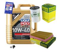 MANN-FILTER Inspektionspaket 5 L LIQUI MOLY 10W-40 Leichtlauf für Mazda 2 1.6