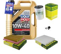MANN-FILTER Inspektionspaket 5 L LIQUI MOLY 10W-40 Leichtlauf für Mazda 2 1.6