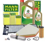 Mann-filter Inspektionspaket Filtersatz SET B + 6l 5W-30 Motoröl für Alpina, BMW