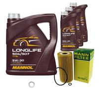MANN-FILTER Inspektionspaket MANNOL 8L Longlife 5W-30 für KIA Sorento III 2.2
