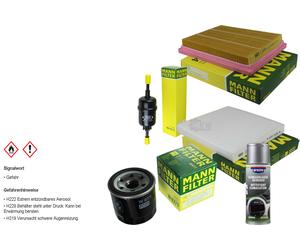MANN-FILTER Inspektionspaket Presto Klima-Reiniger für Mazda 2 1.5