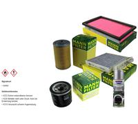 MANN-FILTER Inspektionspaket Presto Klima-Reiniger für Nissan Micra C+C III 1.6