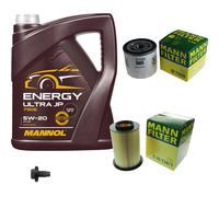 MANN-FILTER Inspektionspakete MANNOL 5L Energy 5W-20 für Ford Kuga II DM2 Focus