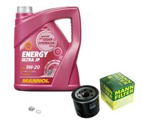 MANN-FILTER Inspektionspakete MANNOL 5L Energy 5W-20 für KIA Picanto 1.1 1.0