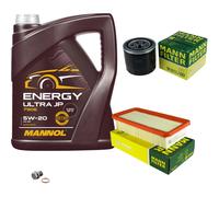 MANN-FILTER Inspektionspakete MANNOL 5L Energy 5W-20 für KIA Rio II 1.4 16V 1.6