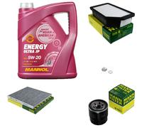 MANN-FILTER Inspektionspakete MANNOL 5L Energy 5W-20 für KIA Rio III 1.25 CVVT