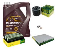 MANN-FILTER Inspektionspakete MANNOL 5L Energy 5W-20 für KIA Rio III 1.4 CVVT