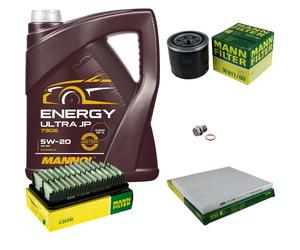 MANN-FILTER Inspektionspakete MANNOL 5L Energy 5W-20 für KIA Rio III 1.4 CVVT
