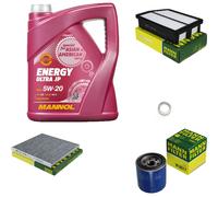 MANN-FILTER Inspektionspakete MANNOL 5L Energy 5W-20 für KIA Sportage 2.0 CVVT