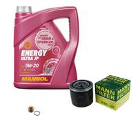 MANN-FILTER Inspektionspakete MANNOL 5L Energy 5W-20 für KIA Sportage 2.0i 16V
