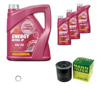 MANN-FILTER Inspektionspakete MANNOL 8 L Energy 5W-20 für KIA Carens III 2.0