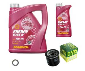 MANN-FILTER Inspektionspakete MANNOL Energy 5W-20 6L für KIA Picanto 1.1 1.0