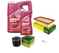 MANN-FILTER Inspektionspakete MANNOL Energy 5W-20 6L für KIA Rio II 1.4 16V 1.6