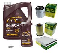 MANN-FILTER Inspektionspakete MANNOL Energy 5W-20 6L passend für Ford Focus III