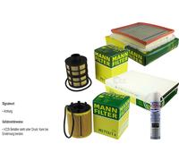 MANN-FILTER + Klima-Anlagen-Reiniger für Opel Astra H 1.3 CDTi Vauxhall